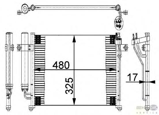 S976061C200 Hyundai/Kia radiador de aparelho de ar condicionado