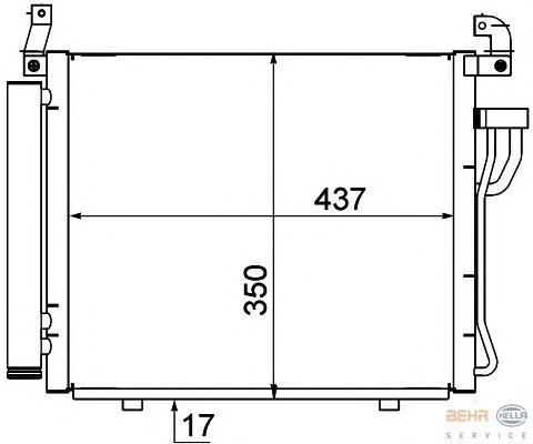 976060X200 Hyundai/Kia radiador de aparelho de ar condicionado