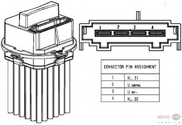 Resistor (resistência) de ventilador de forno (de aquecedor de salão) para Mercedes GLK (X204)