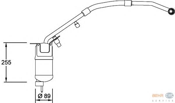 8FT351198151 HELLA tanque de recepção do secador de aparelho de ar condicionado