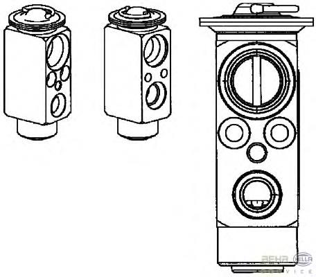 Válvula TRV de aparelho de ar condicionado 8UW351234391 HELLA