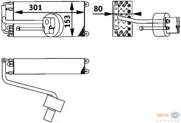 Vaporizador de aparelho de ar condicionado para Renault Clio (BC57, 5357)