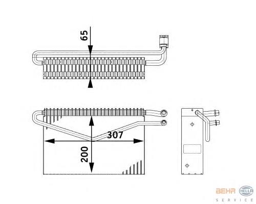 Испаритель кондиционера 8FV351211761 HELLA