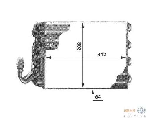 A0008305658 Mercedes vaporizador de aparelho de ar condicionado