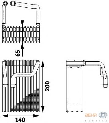 8FV351211361 HELLA vaporizador de aparelho de ar condicionado