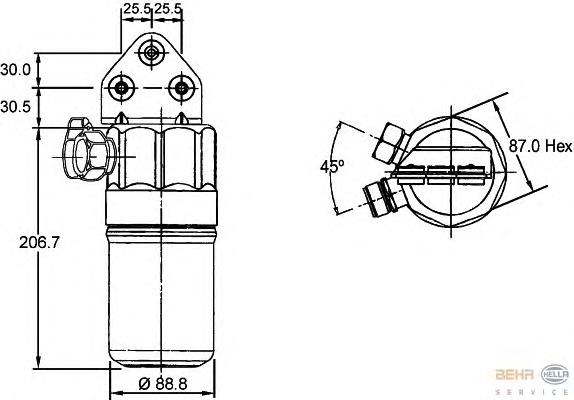 AD187000S Polcar tanque de recepção do secador de aparelho de ar condicionado