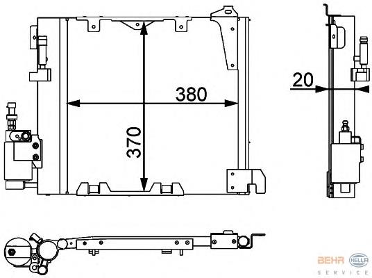 8FC351301371 HELLA radiador de aparelho de ar condicionado