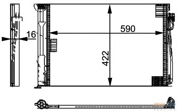 8FC351301321 HELLA radiador de aparelho de ar condicionado