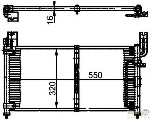 Radiador de aparelho de ar condicionado Suzuki Baleno EG