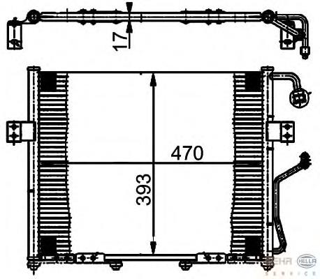 8FC351302081 HELLA radiador de aparelho de ar condicionado