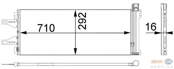Radiador de aparelho de ar condicionado para Citroen Jumper (250)