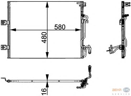 2215000354 Mercedes radiador de aparelho de ar condicionado