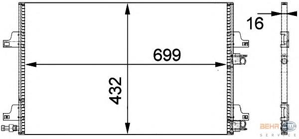 7800292 Kamoka radiador de aparelho de ar condicionado