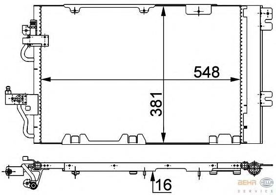 1850098 Opel radiador de aparelho de ar condicionado