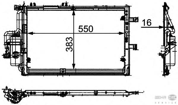 Радиатор кондиционера 8FC351300621 HELLA