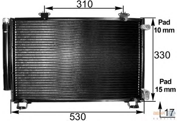 8FC351300261 HELLA radiador de aparelho de ar condicionado