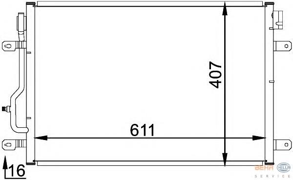 8FC351300-241 HELLA radiador de aparelho de ar condicionado