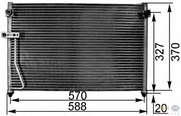 8FC351300421 HELLA radiador de aparelho de ar condicionado