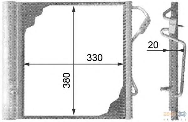 8FC351301271 HELLA radiador de aparelho de ar condicionado