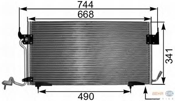 8FC351301281 HELLA radiador de aparelho de ar condicionado