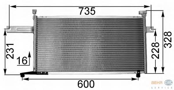 8FC351300731 HELLA радиатор кондиционера