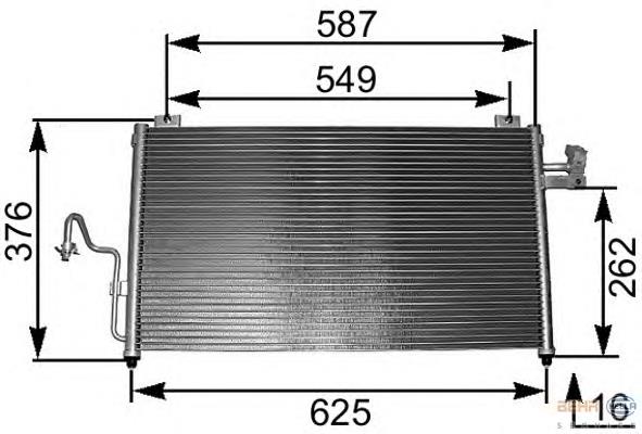 8FC351301091 HELLA radiador de aparelho de ar condicionado