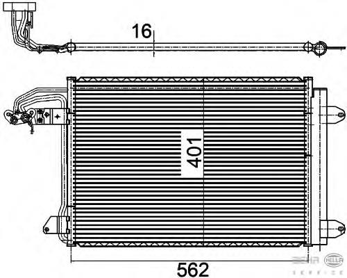 Radiador de aparelho de ar condicionado para Audi A4 (8D2)