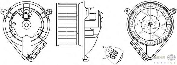 8EW351304041 HELLA motor de ventilador de forno (de aquecedor de salão)