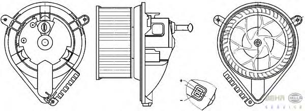 8EW351304021 HELLA motor de ventilador de forno (de aquecedor de salão)