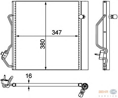 8FC351303421 HELLA radiador de aparelho de ar condicionado