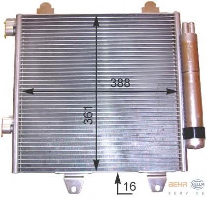 Radiador de aparelho de ar condicionado para Citroen C1 (PM, PN)