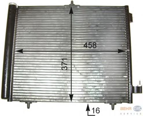 8FC351303541 HELLA radiador de aparelho de ar condicionado