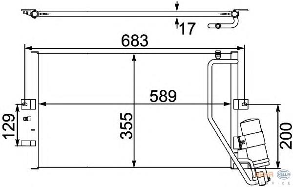 8FC351304131 HELLA radiador de aparelho de ar condicionado