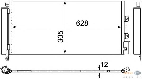 Radiador de aparelho de ar condicionado para Fiat Linea (323)