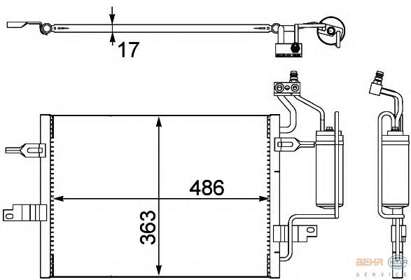 1850086 General Motors radiador de aparelho de ar condicionado