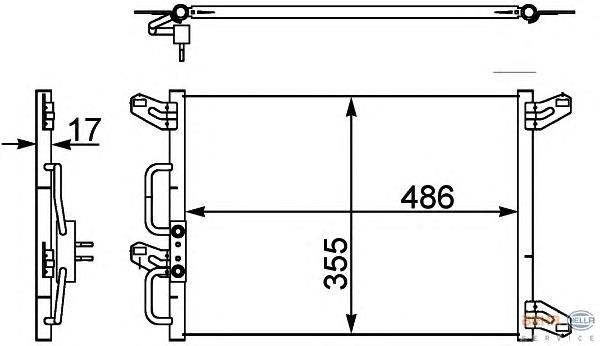8FC351302411 HELLA радиатор кондиционера
