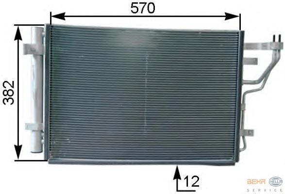 CF20238 Delphi radiador de aparelho de ar condicionado