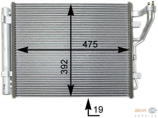 8FC351303221 HELLA radiador de aparelho de ar condicionado