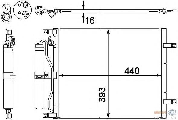 92100AY601 Nissan radiador de aparelho de ar condicionado