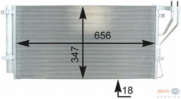 8FC351303161 HELLA radiador de aparelho de ar condicionado