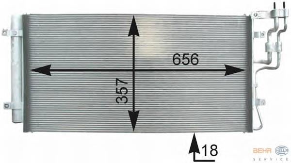 8FC351303151 HELLA radiador de aparelho de ar condicionado