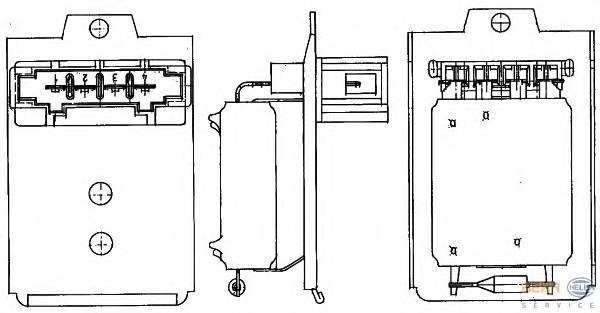 9ML351303-261 HELLA resistor (resistência de ventilador de forno (de aquecedor de salão))