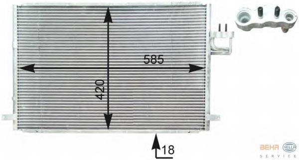 0K2KB61480 Hyundai/Kia radiador de aparelho de ar condicionado