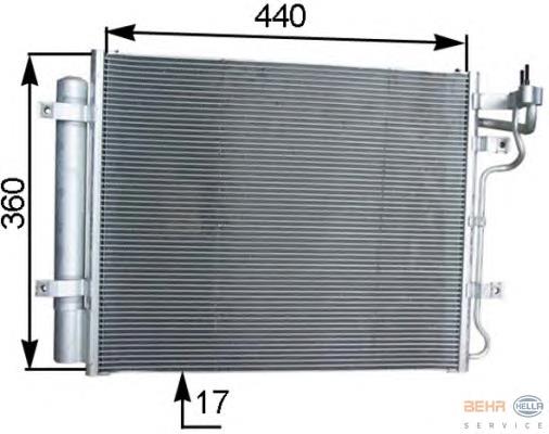 Radiador de aparelho de ar condicionado para KIA Cerato (LD)