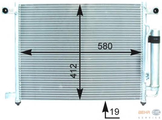 Radiador de aparelho de ar condicionado para Chevrolet Aveo (T200)