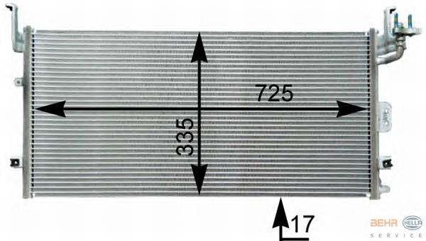 Radiador de aparelho de ar condicionado 8FC351303071 HELLA