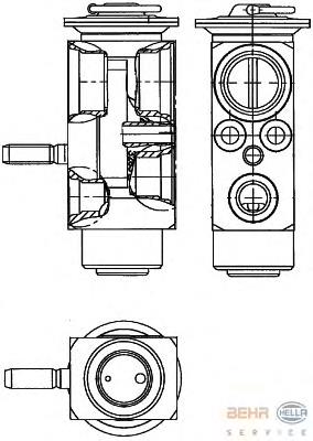 Válvula TRV de aparelho de ar condicionado para Smart FORTWO (451)