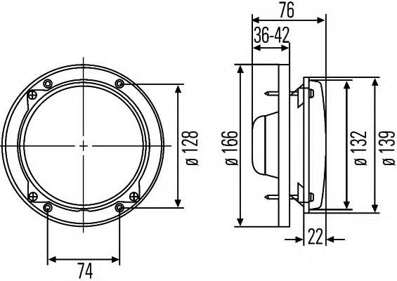 Правая фара 1A3996162071 HELLA