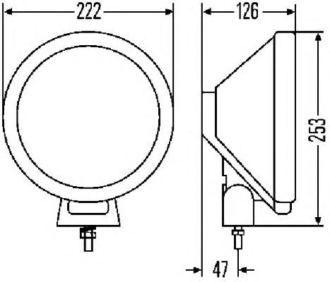 1F8006800311 HELLA Фара противотуманная левая/правая (универсальная)