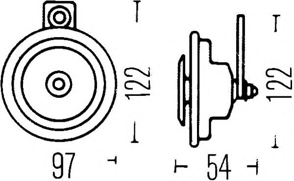3AL002952841 HELLA Клаксон